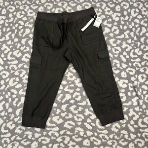 Caslon - Dark Gray Linen Cargo Joggers